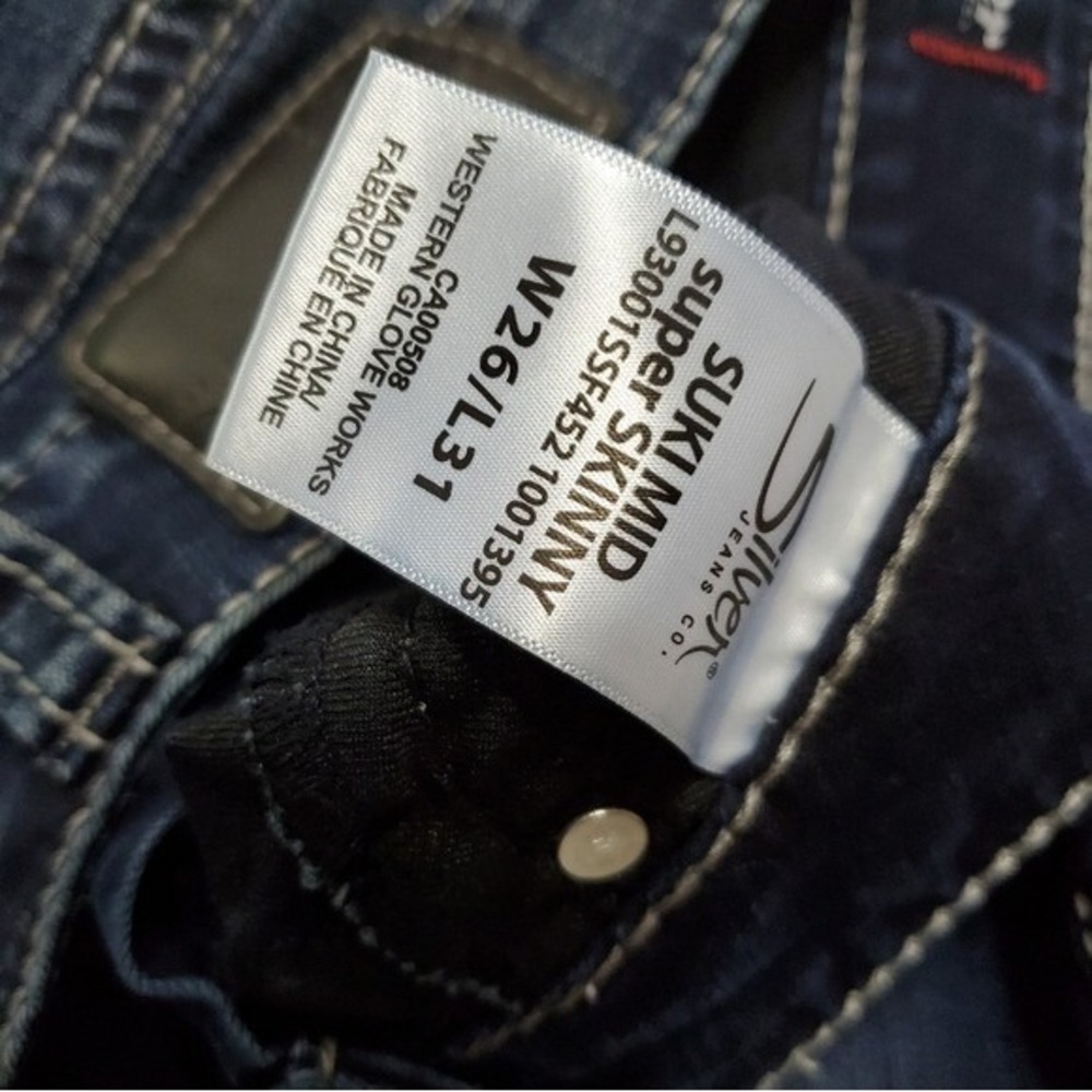 Silver Jeans Co Suki Mid Womens Jeans Size 26 Dark Wash Stretch Curvy Denim - Picture 7 of 11